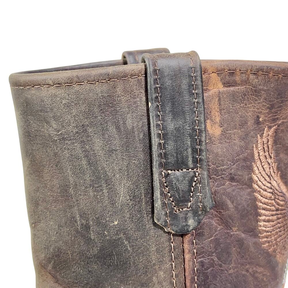Harley Davidson Darren Harness Brown Leather Motorcycle Boots Mens 6D Women 7.5 - Picture 12 of 16